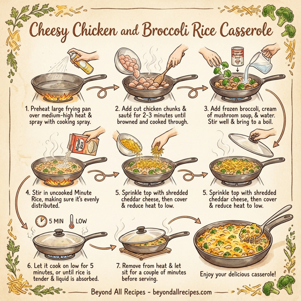 Cheesy Chicken and Broccoli Rice Casserole instructions