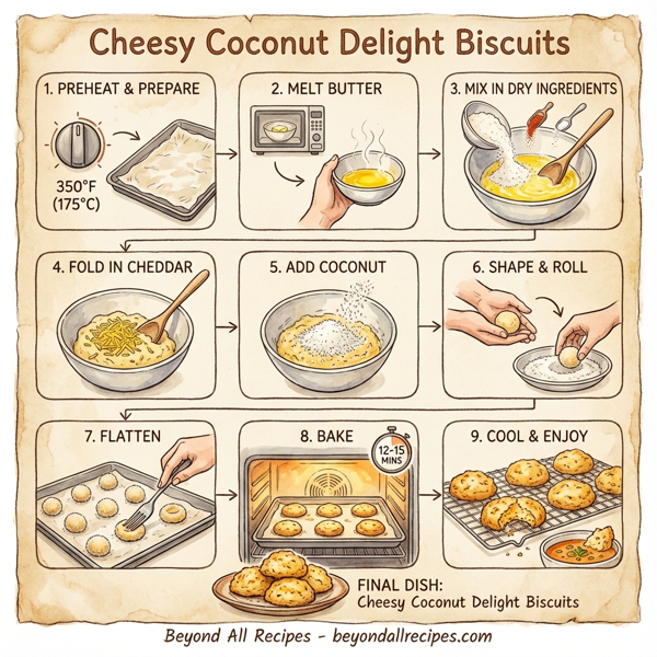 Cheesy Coconut Delight Biscuits instructions