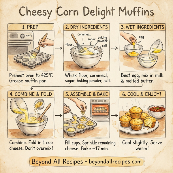 Cheesy Corn Delight Muffins instructions
