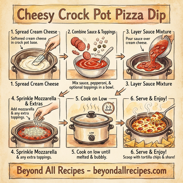 Cheesy Crock Pot Pizza Dip instructions