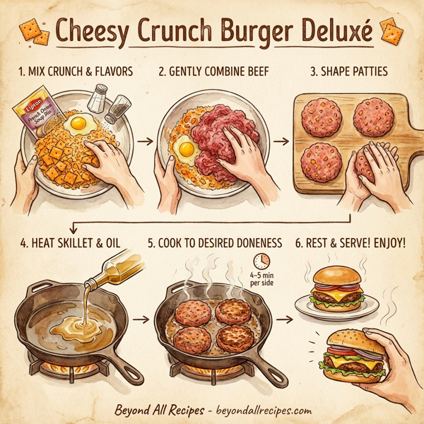 Cheesy Crunch Burger Deluxé instructions