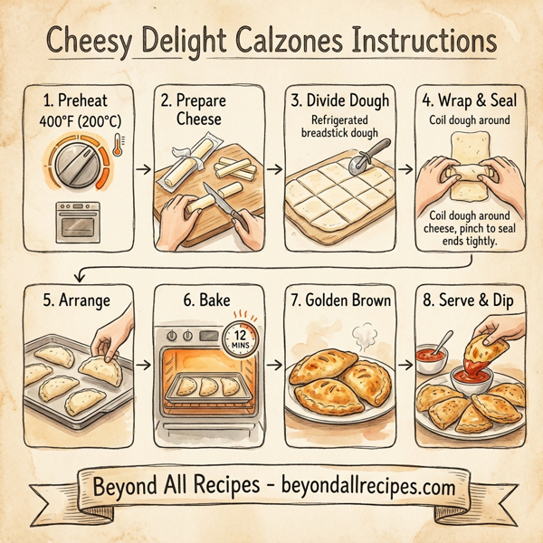 Cheesy Delight Calzones instructions