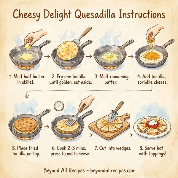 Cheesy Delight Quesadilla instructions