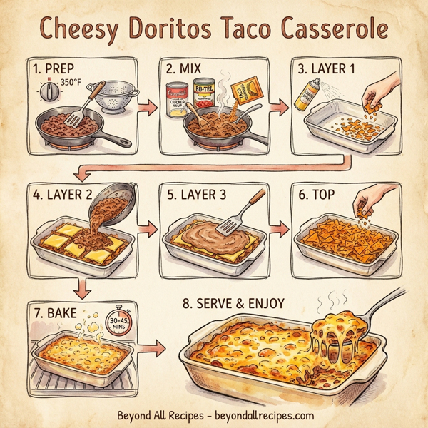 Cheesy Doritos Taco Casserole instructions