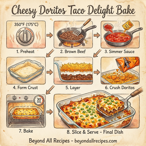 Cheesy Doritos Taco Delight Bake instructions
