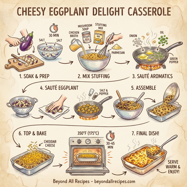 Cheesy Eggplant Delight Casserole instructions