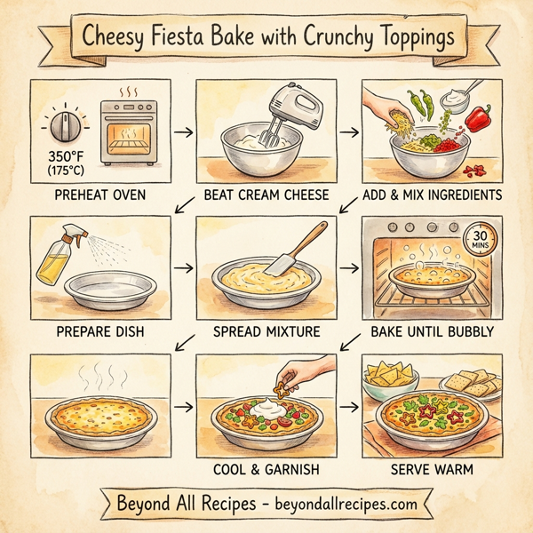 Cheesy Fiesta Bake with Crunchy Toppings instructions