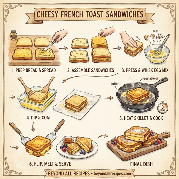 Cheesy French Toast Sandwiches instructions
