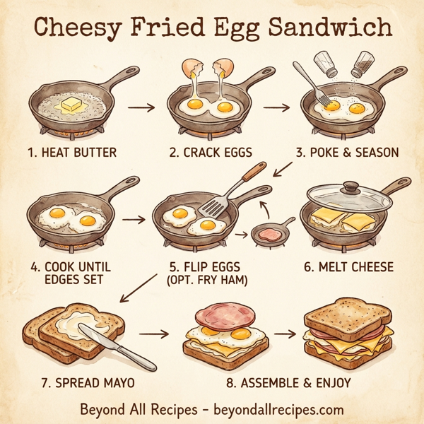 Cheesy Fried Egg Sandwich instructions