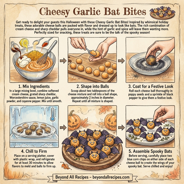 Cheesy Garlic Bat Bites instructions