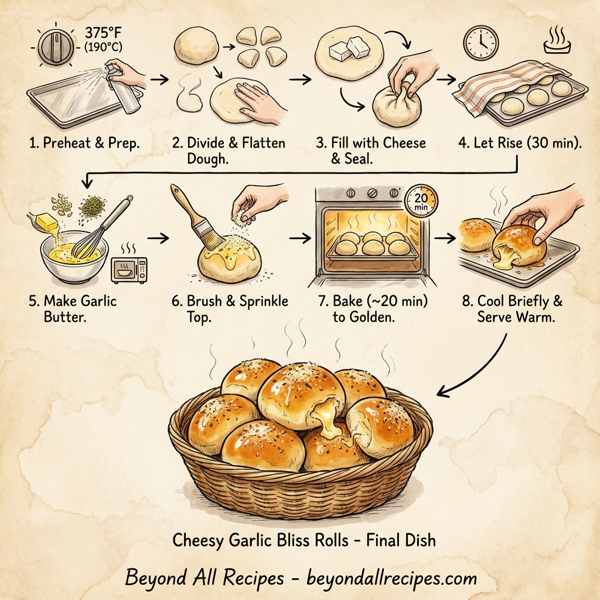 Cheesy Garlic Bliss Rolls instructions