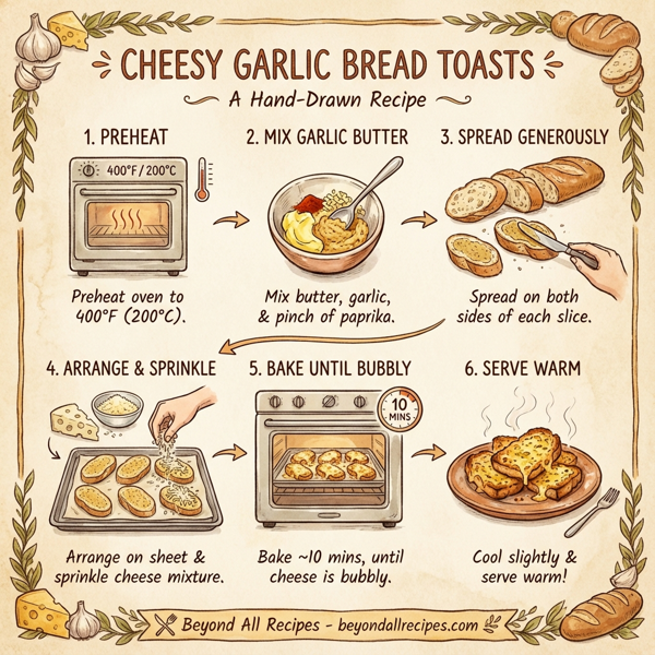 Cheesy Garlic Bread Toasts instructions