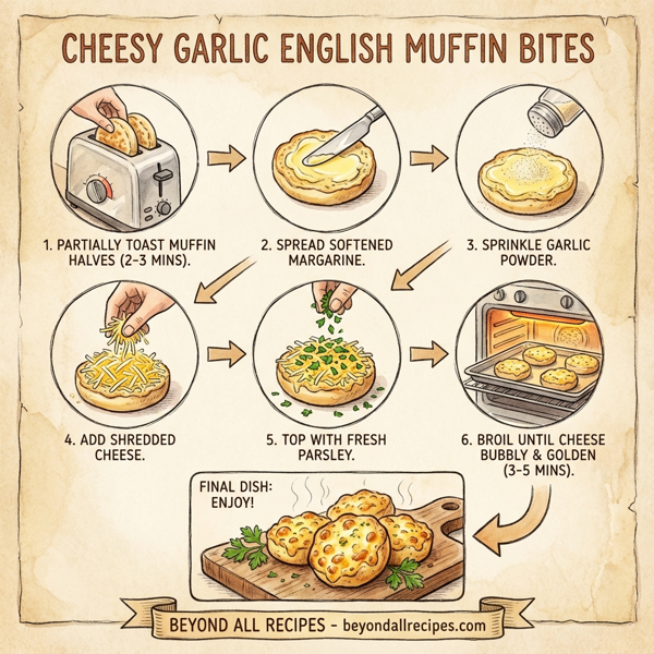 Cheesy Garlic English Muffin Bites instructions