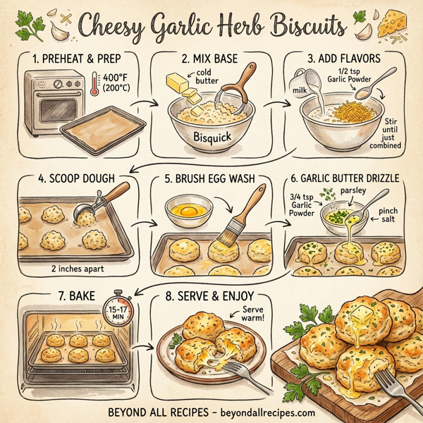 Cheesy Garlic Herb Biscuits instructions