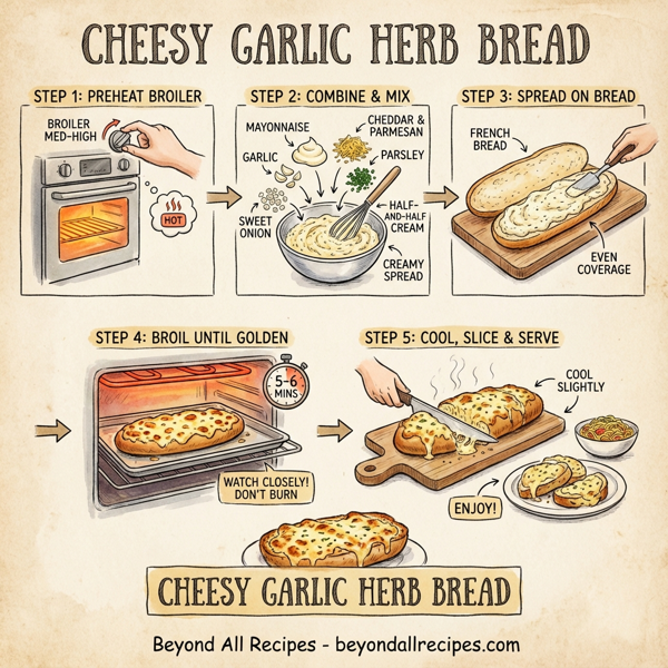 Cheesy Garlic Herb Bread instructions