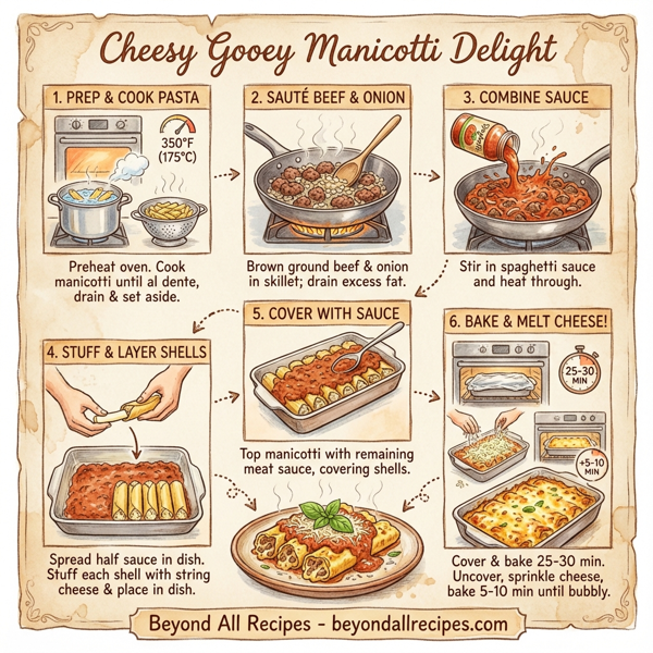 Cheesy Gooey Manicotti Delight instructions
