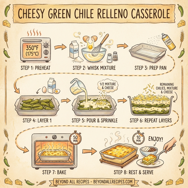 Cheesy Green Chile Relleno Casserole instructions
