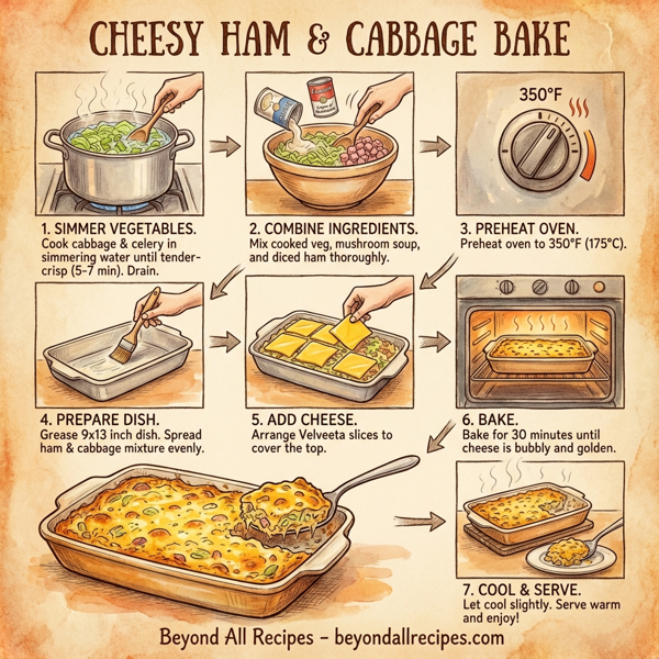 Cheesy Ham & Cabbage Bake instructions