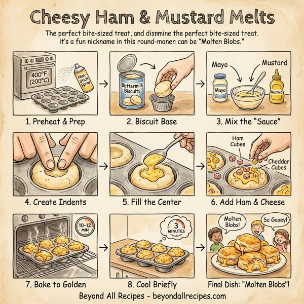 Cheesy Ham & Mustard Melts instructions