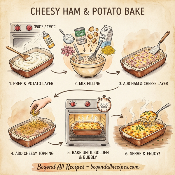 Cheesy Ham & Potato Bake instructions