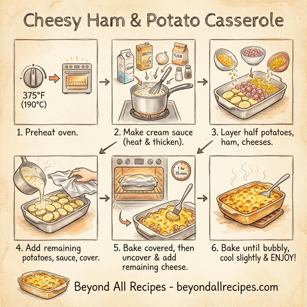 Cheesy Ham & Potato Casserole instructions