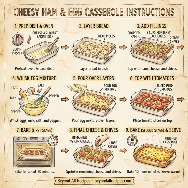 Cheesy Ham and Egg Casserole instructions