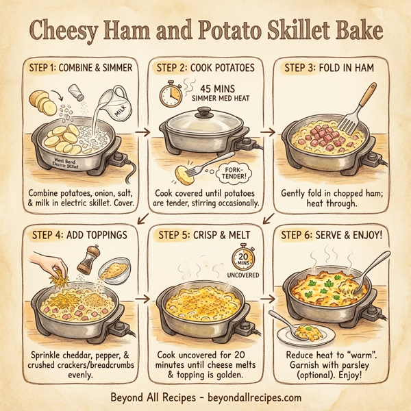 Cheesy Ham and Potato Skillet Bake instructions