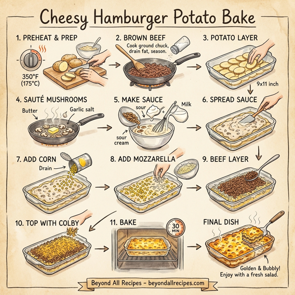 Cheesy Hamburger Potato Bake instructions