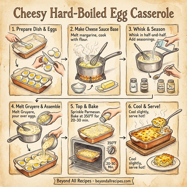 Cheesy Hard-Boiled Egg Casserole instructions
