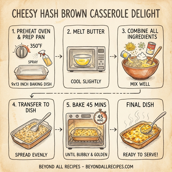 Cheesy Hash Brown Casserole Delight instructions