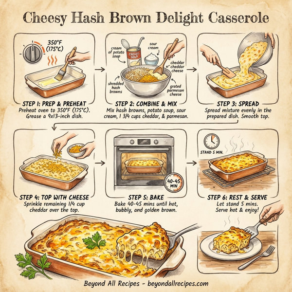 Cheesy Hash Brown Delight Casserole instructions