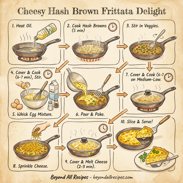 Cheesy Hash Brown Frittata Delight instructions