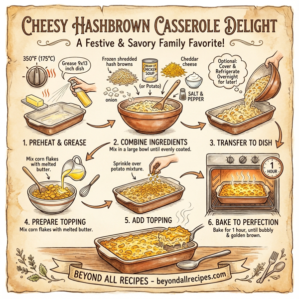 Cheesy Hashbrown Casserole Delight instructions