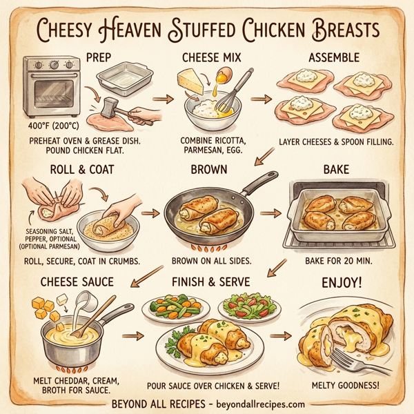 Cheesy Heaven Stuffed Chicken Breasts instructions