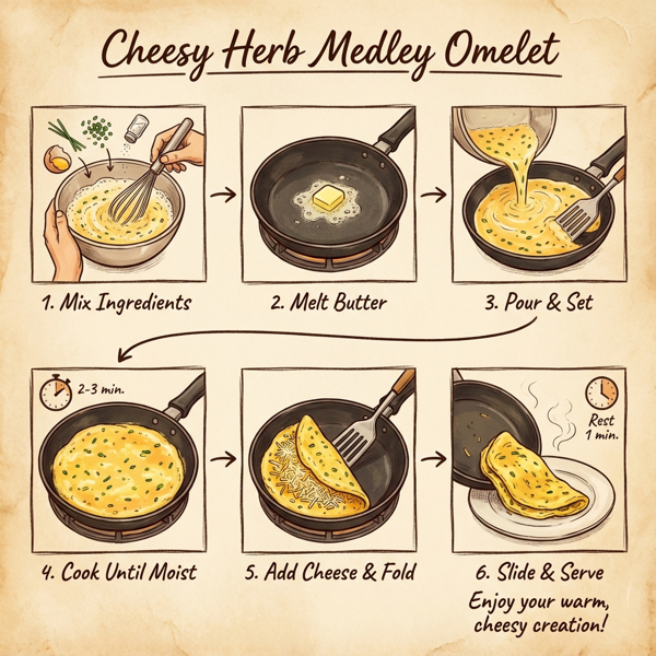 Cheesy Herb Medley Omelet instructions