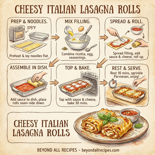 Cheesy Italian Lasagna Rolls instructions