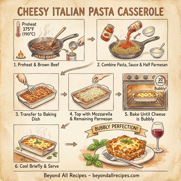 Cheesy Italian Pasta Casserole instructions