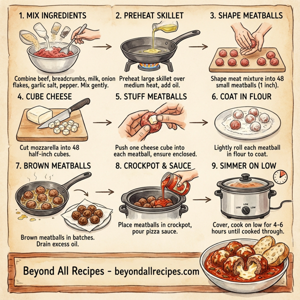 Cheesy Italian Pizza Meatballs instructions
