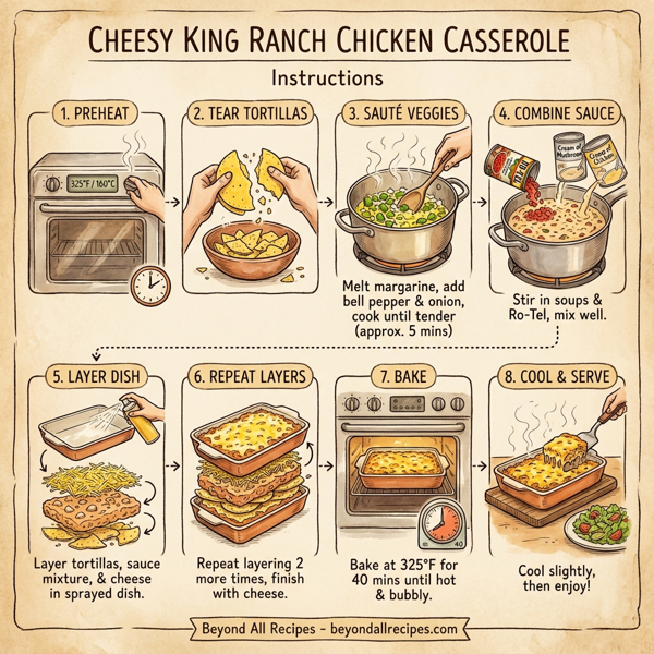 Cheesy King Ranch Chicken Casserole instructions