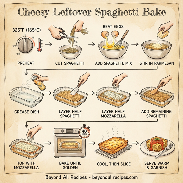 Cheesy Leftover Spaghetti Bake instructions