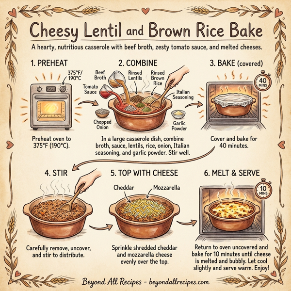 Cheesy Lentil and Brown Rice Bake instructions