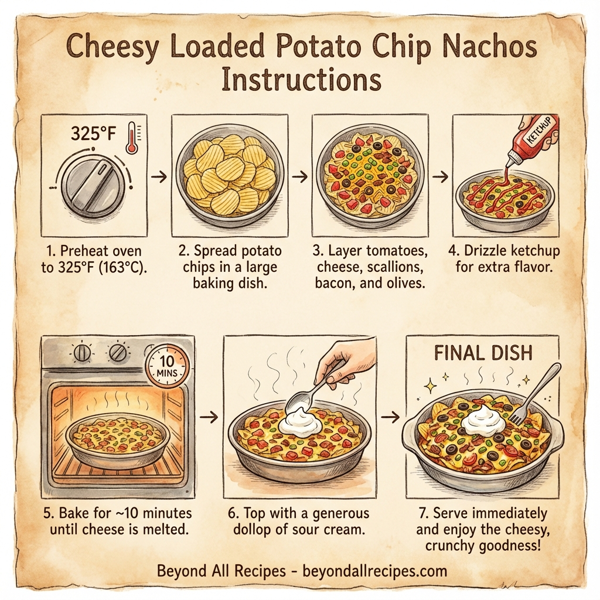 Cheesy Loaded Potato Chip Nachos instructions