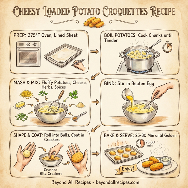 Cheesy Loaded Potato Croquettes instructions