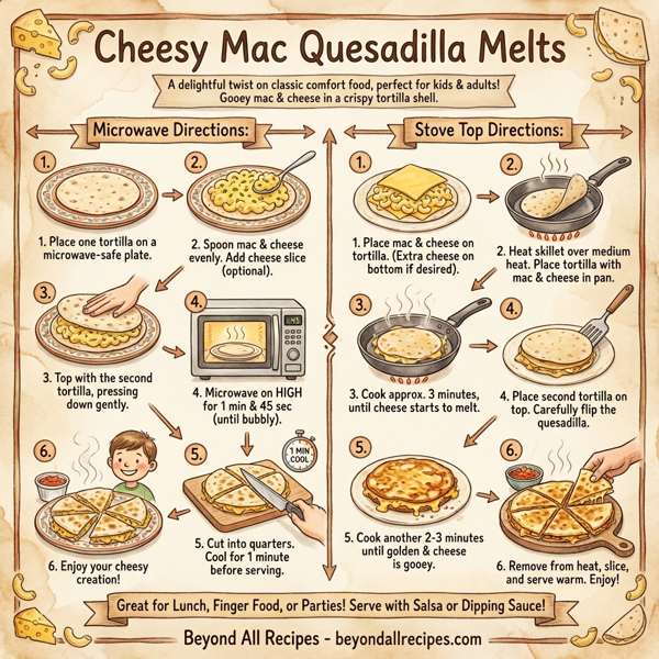 Cheesy Mac Quesadilla Melts instructions