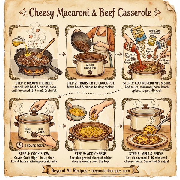 Cheesy Macaroni & Beef Casserole instructions