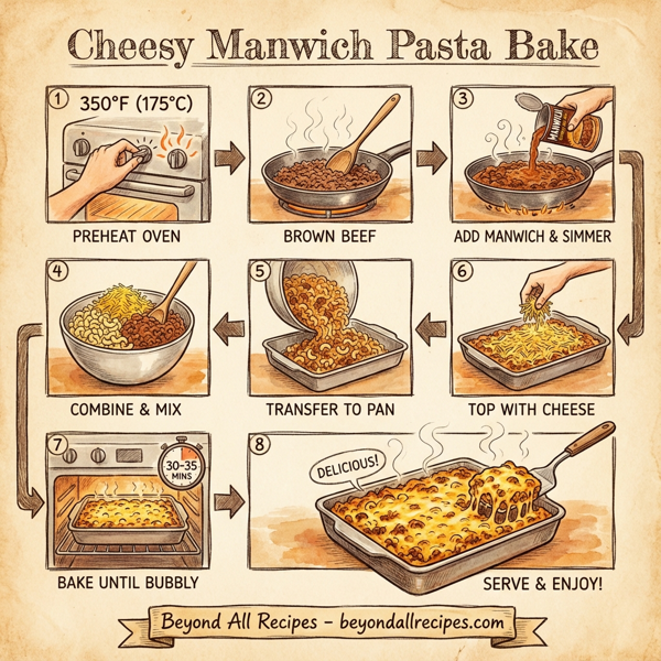 Cheesy Manwich Pasta Bake instructions