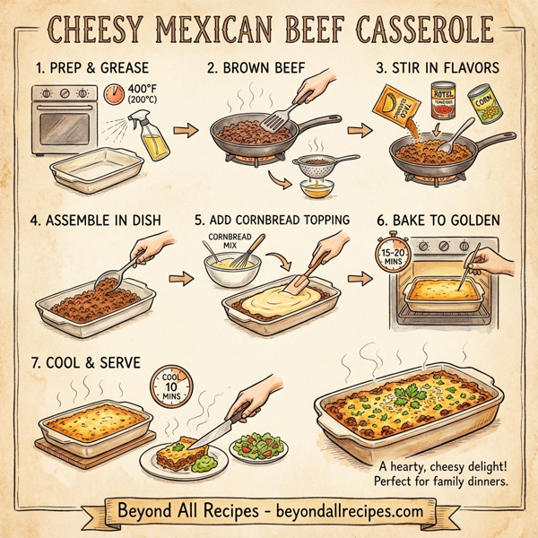 Cheesy Mexican Beef Casserole instructions