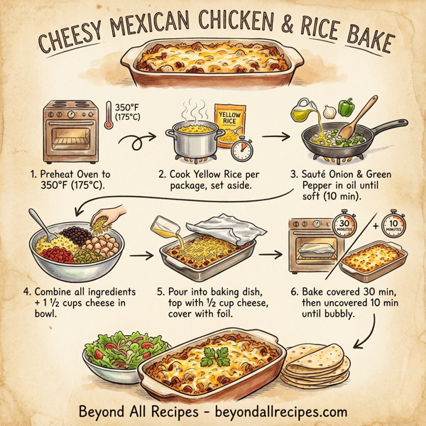 Cheesy Mexican Chicken & Rice Bake instructions