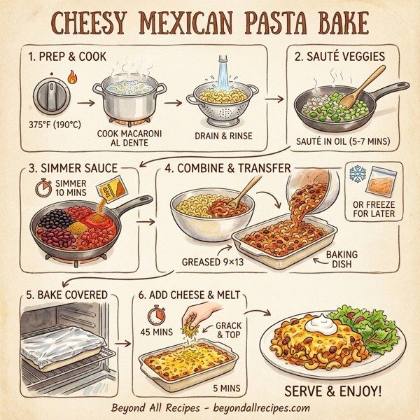 Cheesy Mexican Pasta Bake instructions