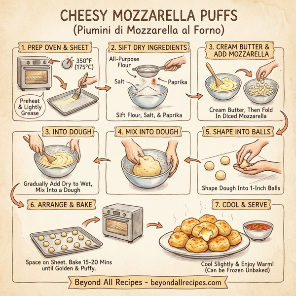Cheesy Mozzarella Puffs instructions